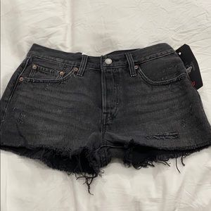 Black Levi Jean Shorts